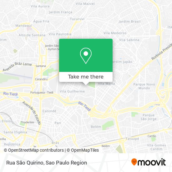 Rua São Quirino map