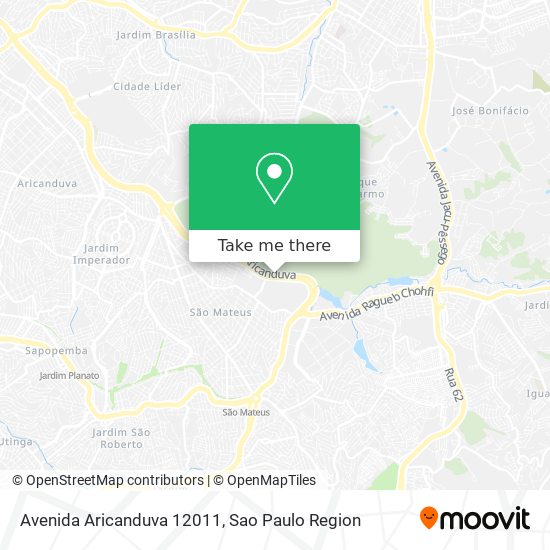 Mapa Avenida Aricanduva 12011