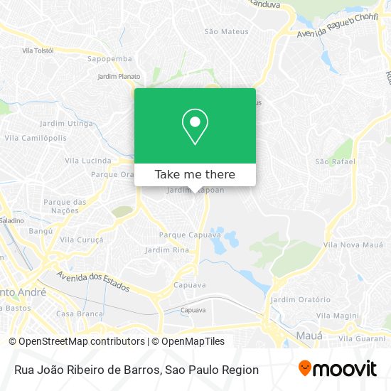 Mapa Rua João Ribeiro de Barros