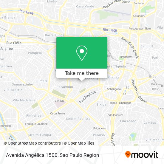 Avenida Angélica 1500 map