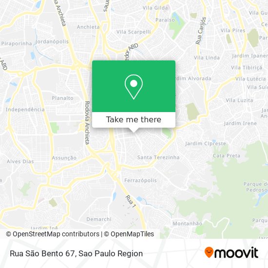 Rua São Bento 67 map