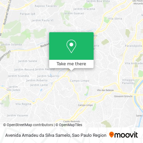 Avenida Amadeu da Silva Samelo map