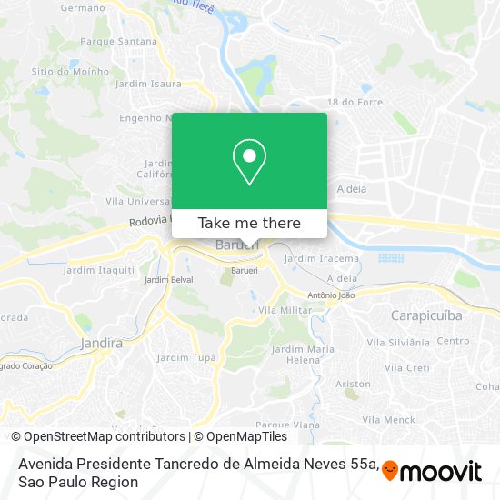 Mapa Avenida Presidente Tancredo de Almeida Neves 55a