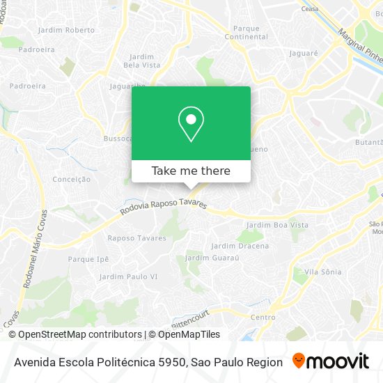 Mapa Avenida Escola Politécnica 5950