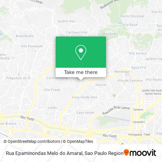 Mapa Rua Epaminondas Melo do Amaral
