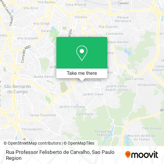Mapa Rua Professor Felisberto de Carvalho