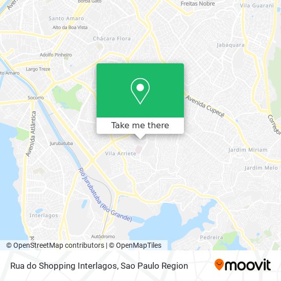 Mapa Rua do Shopping Interlagos