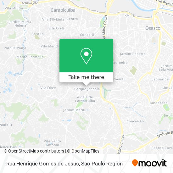 Mapa Rua Henrique Gomes de Jesus