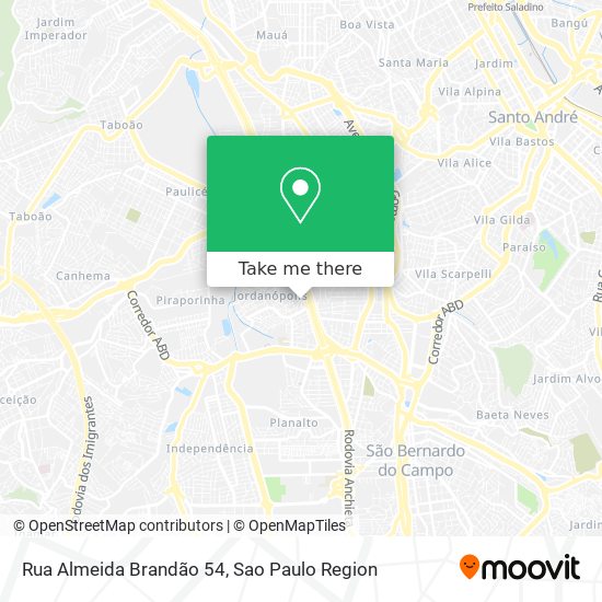 Mapa Rua Almeida Brandão 54
