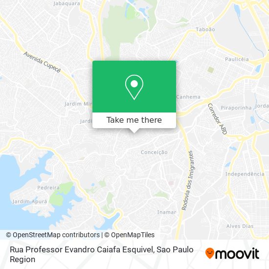 Mapa Rua Professor Evandro Caiafa Esquivel
