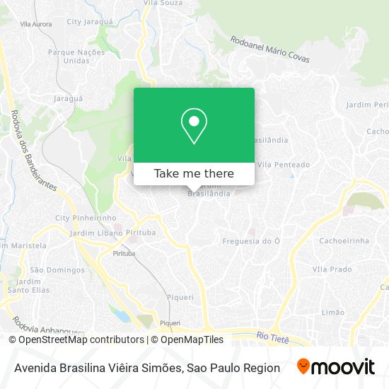 Mapa Avenida Brasilina Viêira Simões