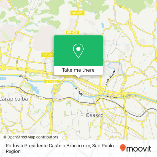 Mapa Rodovia Presidente Castelo Branco s / n