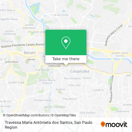 Mapa Travessa Maria Antônieta dos Santos