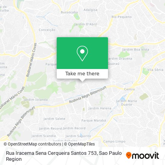 Mapa Rua Iracema Sena Cerqueira Santos 753