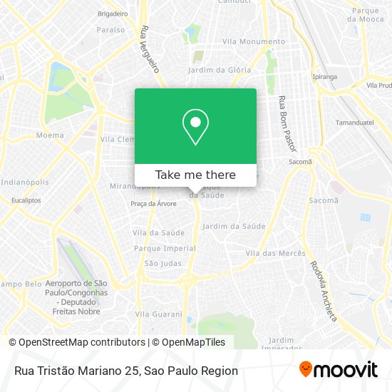 Mapa Rua Tristão Mariano 25