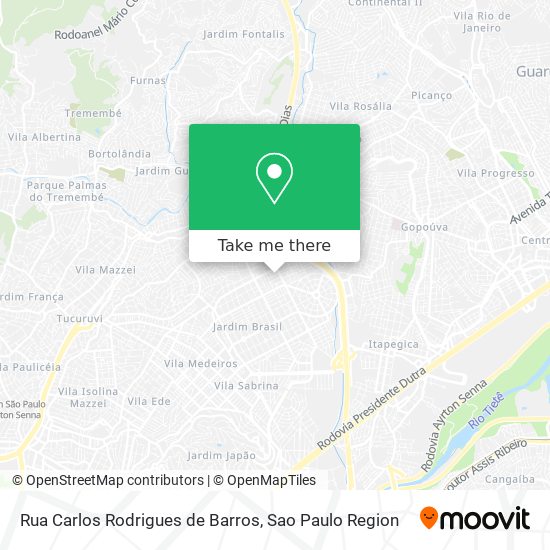 Mapa Rua Carlos Rodrigues de Barros