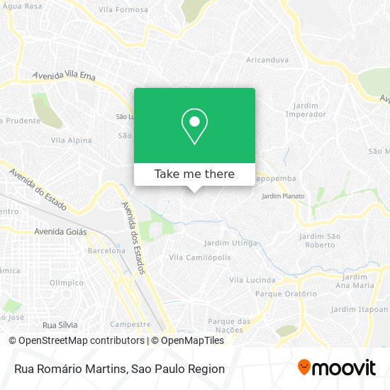Mapa Rua Romário Martins