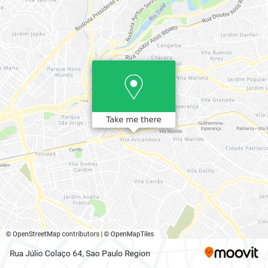 Mapa Rua Júlio Colaço 64