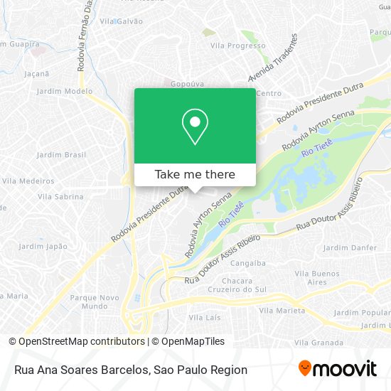 Mapa Rua Ana Soares Barcelos