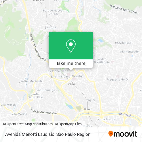Mapa Avenida Menotti Laudísio