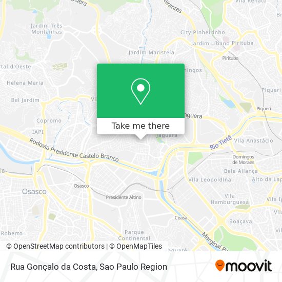 Mapa Rua Gonçalo da Costa