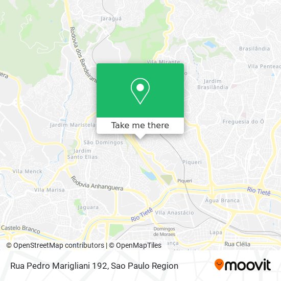 Mapa Rua Pedro Marigliani 192