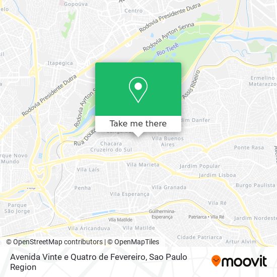 Avenida Vinte e Quatro de Fevereiro map