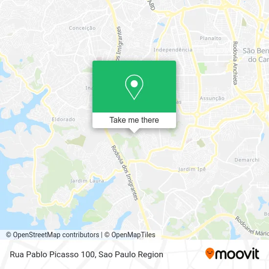 Rua Pablo Picasso 100 map