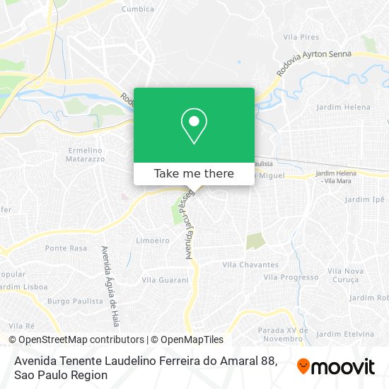 Mapa Avenida Tenente Laudelino Ferreira do Amaral 88