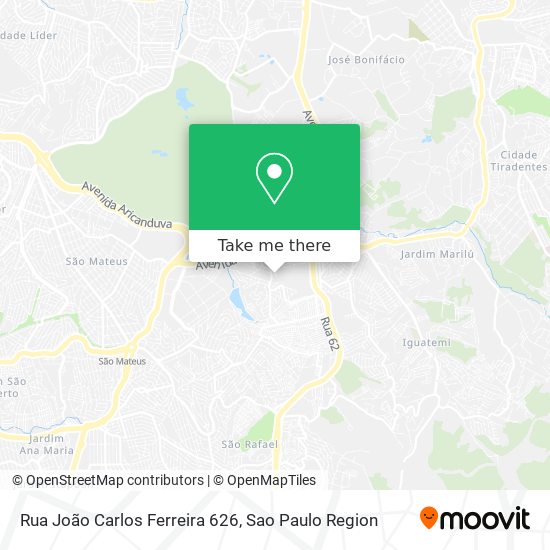 Mapa Rua João Carlos Ferreira 626