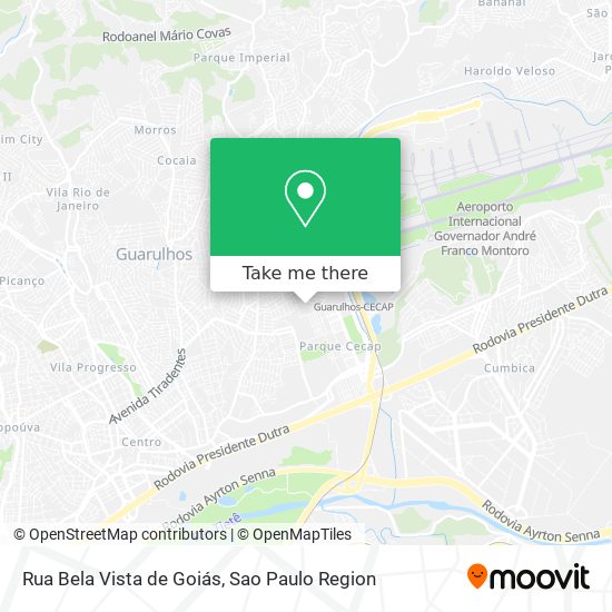 Rua Bela Vista de Goiás map