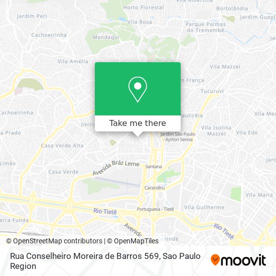 Mapa Rua Conselheiro Moreira de Barros 569