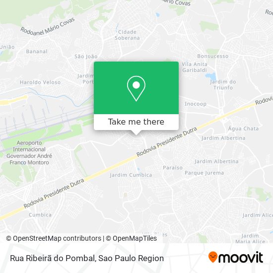 Mapa Rua Ribeirã do Pombal