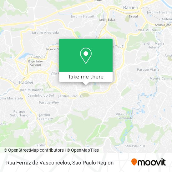 Rua Ferraz de Vasconcelos map