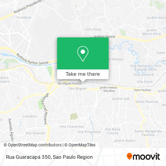 Mapa Rua Guaracapá 350