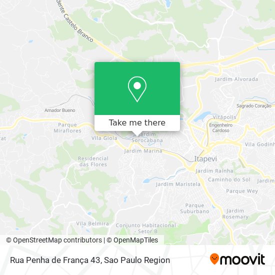 Mapa Rua Penha de França 43