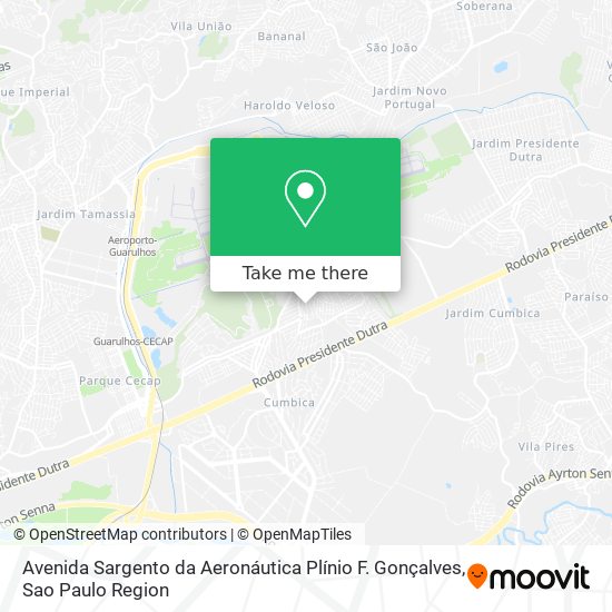 Avenida Sargento da Aeronáutica Plínio F. Gonçalves map