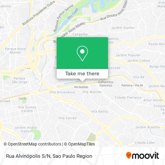 Mapa Rua Alvinópolis S/N