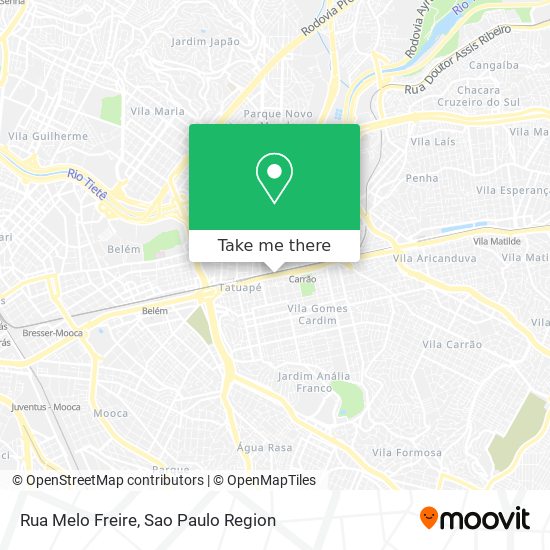 Mapa Rua Melo Freire