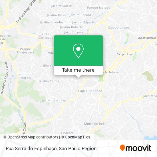 Rua Serra do Espinhaço map