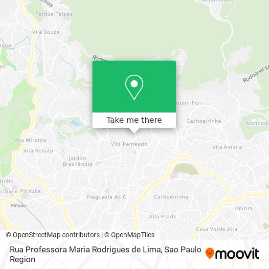 Mapa Rua Professora Maria Rodrigues de Lima