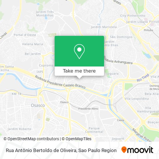 Rua Antônio Bertoldo de Oliveira map