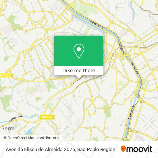 Avenida Eliseu de Almeida 2075 map