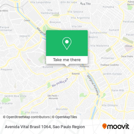 Mapa Avenida Vital Brasil 1064