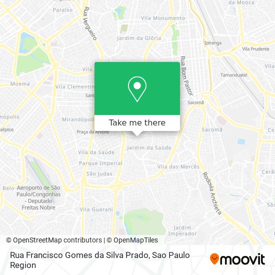 Mapa Rua Francisco Gomes da Silva Prado