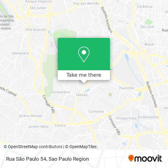 Mapa Rua São Paulo 54