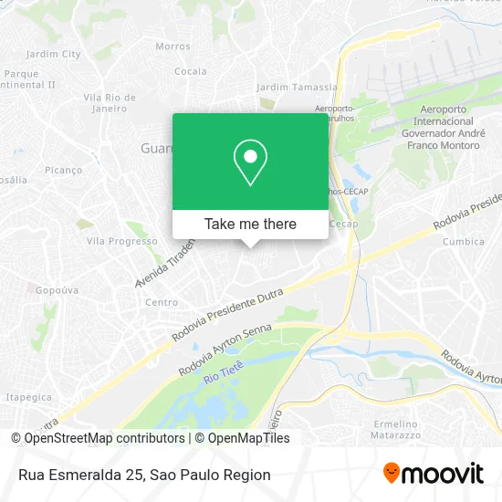 Rua Esmeralda 25 map