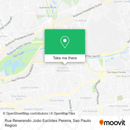 Rua Reverendo João Euclídes Pereira map
