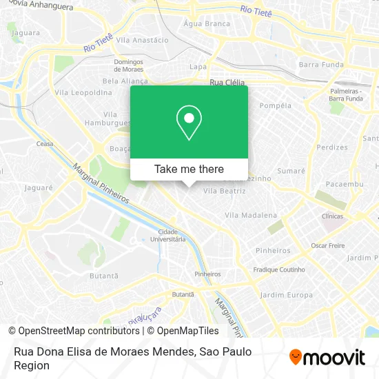 Rua Dona Elisa de Moraes Mendes map