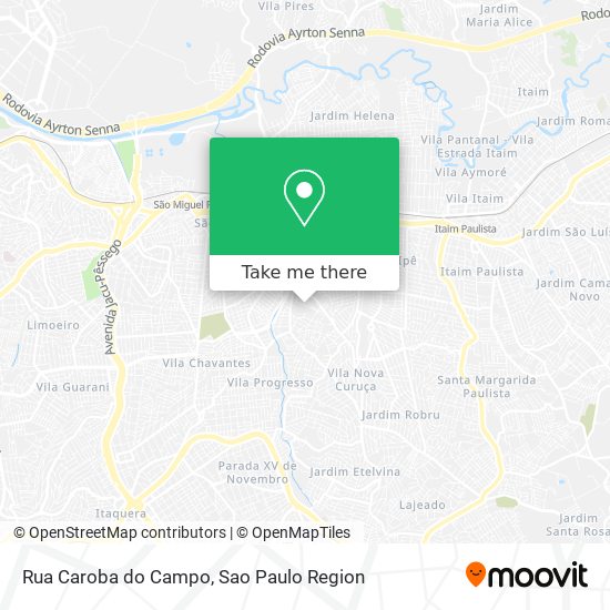 Rua Caroba do Campo map